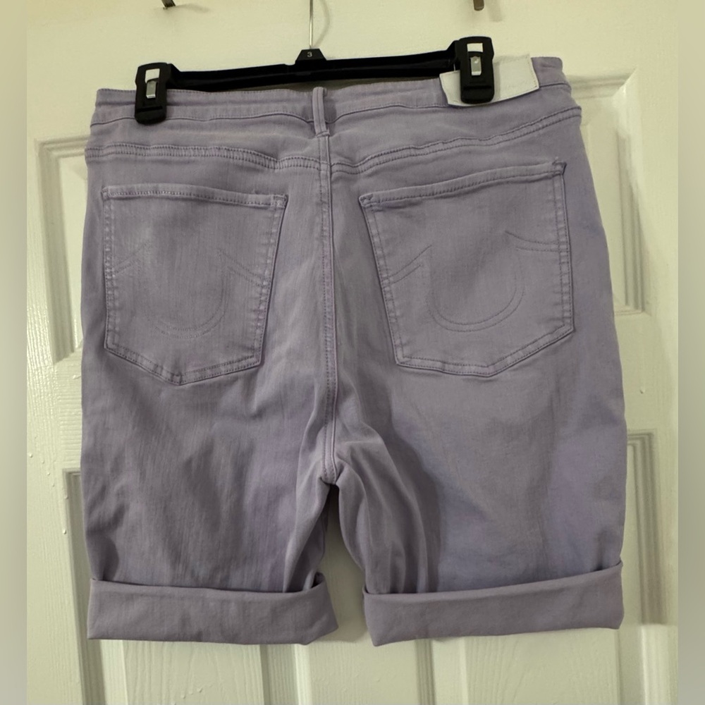 True Religion Light Purple Denim Shorts - Picture 4 of 7